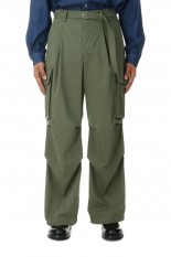 PARACHUTE BELTED PANTS - OLIVE (AODFPT310OL)