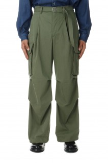 PARACHUTE BELTED PANTS - OLIVE (AODFPT310OL)