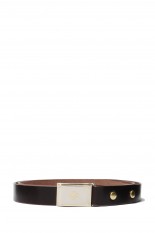 Button Works / SD Slide Lock Buckle Belt - BROWN