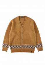 SD Checker Cardigan - BROWN