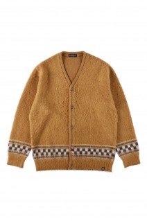 SD Checker Cardigan - BROWN