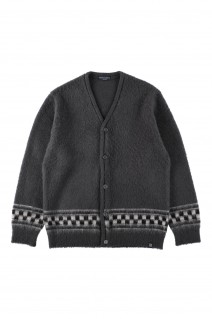 SD Checker Cardigan - CHARCOAL