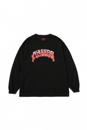 T-SHIRT L/S JOINT / BLACK*RED