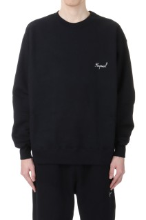 CREW NECK SWEAT SHIRT / BLACK (SQ-24AW-CS-02)