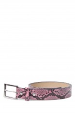 PYTHON LEATHER BELT / PINK (WMGP-BL01)