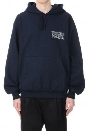 HEAVY WEIGHT PULLOVER HOODED SWEAT SHIRT ( TYPE-2 ) / BLACK (24FW-WMC-SS04)
