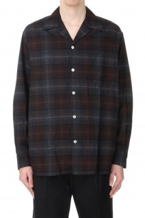 OMBRE CHECK OPEN COLLAR SHIRT L/S ( TYPE-3 ) / PINK (24FW-WMS-OC03)