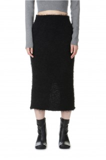 Shaggy Knit Skirt -BLACK(12420805)