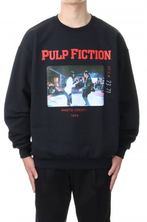 PULP FICTION / CREW NECK SWEAT SHIRT ( TYPE-1 ) / BLACK (PF-WM-SS04)