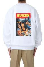 PULP FICTION / CREW NECK SWEAT SHIRT ( TYPE-5 ) / WHITE (PF-WM-SS11)