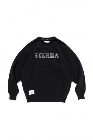 ACADEMY / SWEATER / COTTON / BLACK (242ATDT-CSM18)