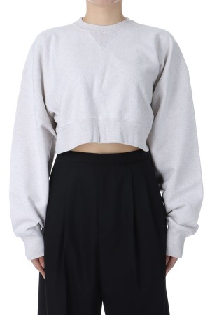 Cropped Sweat Pullover -LIGHT GRAY(12410603)