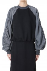 SPORTY SWEAT DOCKING TOPS -NOIR (112420330320)