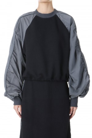 SPORTY SWEAT DOCKING TOPS -NOIR (112420330320)