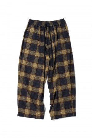 COTTON TWEED CHECK WIDE EASY PANTS（WM04-PT242042）