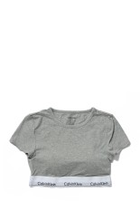 T-SHIRT BRALETTE - GREY HEATHER (QF7213AD)