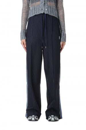 Side Line Jersey Straight Pants - NAVY (21242465808)
