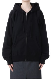 SMOOTH SOFT BD SWEAT ZIP PARKA - BLACK (A25SP04TU)