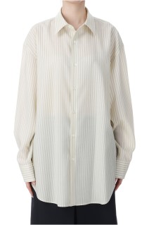 SUPER FINE WOOL STRIPE SHIRT - IVORY STRIPE (A25SS02WW)
