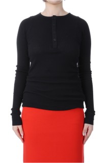 ORGANIC SOFT RIB HENLY NECK P/O - BLACK (A25SP03OT)