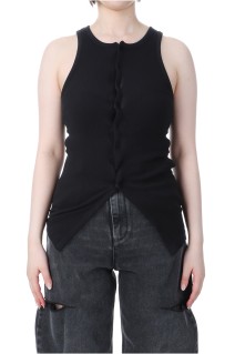 ORGANIC SOFT RIB TANK TOP - BLACK (A25ST05OT)