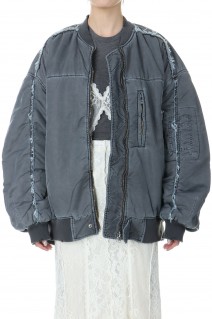 Reversible Big Bomber Jacket - GRAY (31242216106)