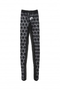 Flower Motif Lace Tights - BLACK (31242665602)