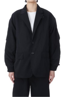 W's TECH LOOSE 2B JACKET TWILL - BLACK (BJ-56025L)