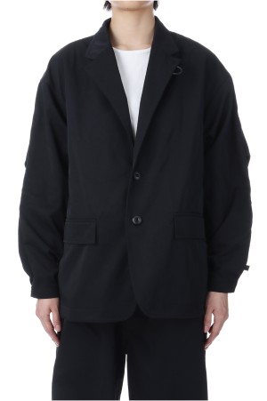 W's TECH LOOSE 2B JACKET TWILL - BLACK (BJ-56025L)