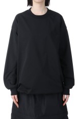 W's TECH DRAWSTRING L/S TEE - BLACK (BE-40025L)
