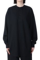 W's TECH THERMAL HENLEY L/S - BLACK (BE-38025L)