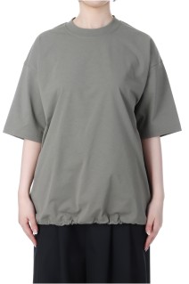 W's TECH DRAWSTRING S/S TEE - WOLF GRAY (BE-41025L)