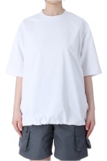 W&#039;s TECH DRAWSTRING S/S TEE - WHITE (BE-41025L)