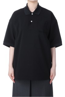 W's TECH POLO SHIRT W/POCKET S/S - BLACK (BE-37025L)