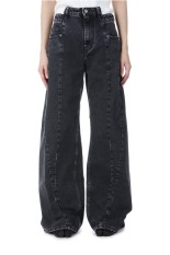 Cut Out Denim Pants - 961 Medium Black Stone (S51LA0133-S30496)
