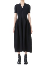 POTTERY SHORT SLEEVE CARDIGAN DRESS - BLACK 2 (CF009KH061)