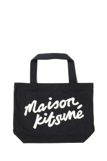 MAISON KITSUNE HANDWRITING TOTE  - BLACK (OW05124WW9042)