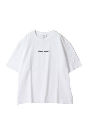 MAISON KITSUNE EMBROIDERY OVERSIZE TEE-SHIRT - MEDIUM GREY MELANGE (OM00122KJ0119)
