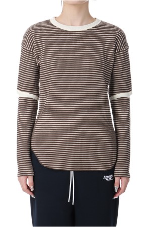 Multi border L/S - BROWN (PS25-CS17)