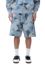 Desert Camo Sweatshort / Cobalt