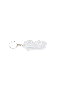 Script Logo Reflective Keychain / Reflective Silver