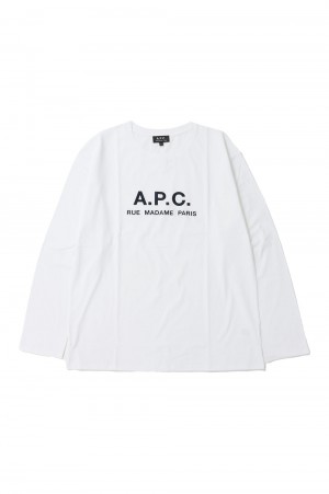 T-SHIRT RUE MADAME H MANCHES LONGUES / WHITE (25082193309-90)