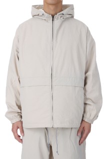 Reversible Hooded Jacket - Sand Beige (S25SA002)