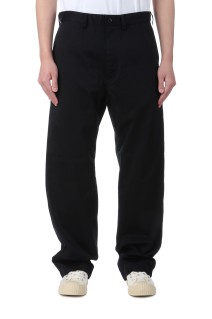 Wide Straight Chino Pants - Black (S25SC079)