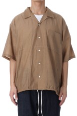 Open Collar S/S Shirt - Beige (S25SG019)