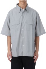 Regular Collar End On End S/S Shirt - Gray (S25SG075)