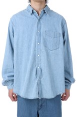 Regular Collar Light Denim Shirt - Indigo Bleach (S25SG087)