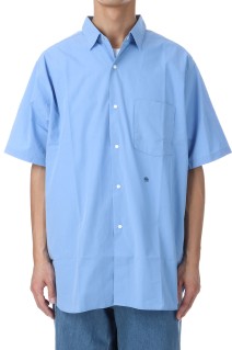 Regular Collar Wind S/S Shirt - Sax (SUGS405)