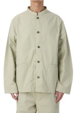 Band Collar Shirt Jacket - Light Green (S25SA106)