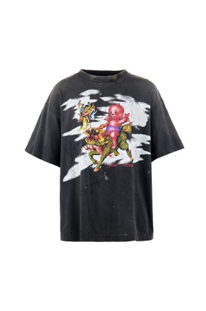 SS TEE / DAMAGED / BLACK (SM-HR8-0000-017)